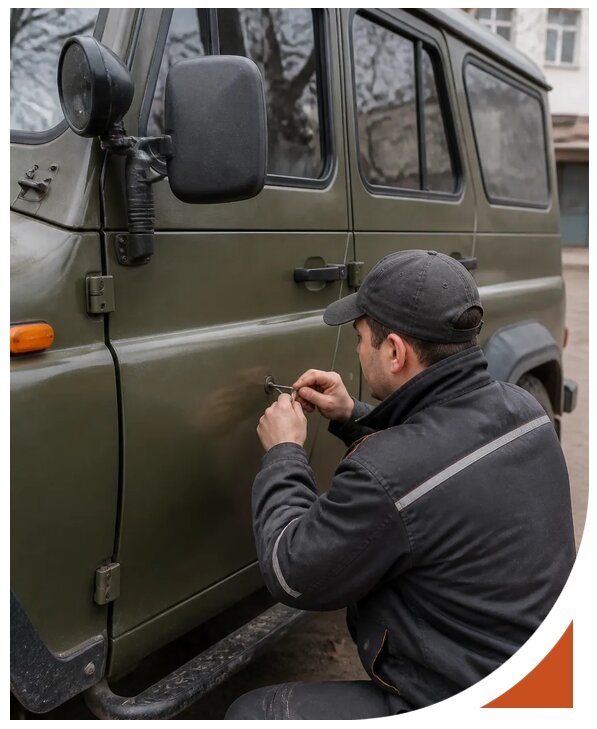 Профессиональное вскрытие автомобиля УАЗ без повреждений в Малоярославце